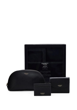 Osprey leather wallet set - Black