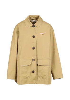 Sandy Liang Romaine Barn star-embellished coat - Neutrals