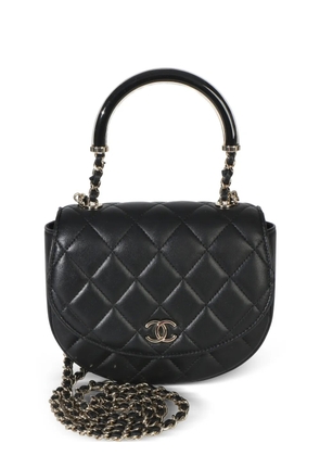 CHANEL Pre-Owned 2021-2025 CC Half Moon quilted shoulder bag - Black