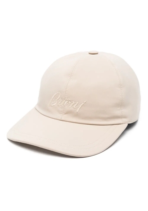 Brioni logo-embroidered baseball cap - Neutrals