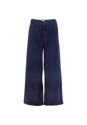 Max Mara elasticated-waist wide-leg jeans - Blue