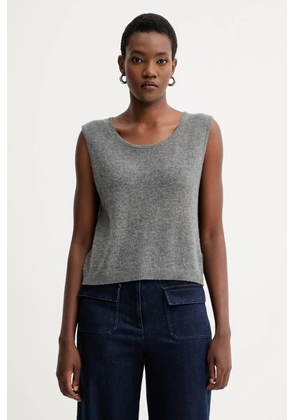 American Vintage ribbed-trim scoop-neck vest - Grey