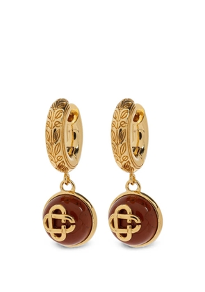 Casablanca engraved hoop earrings - Gold