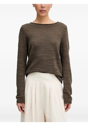 Marc O'Polo boat-neck slub-knit sweater - Green