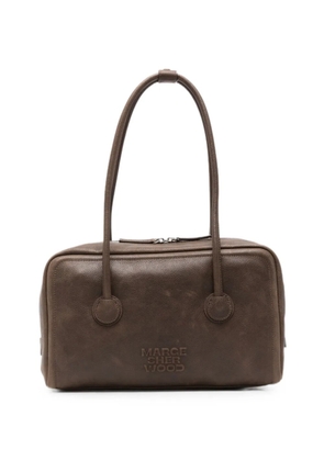 Marge Sherwood logo-embossed leather shoulder bag - Brown