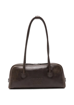 Marge Sherwood logo-embossed leather shoulder bag - Brown