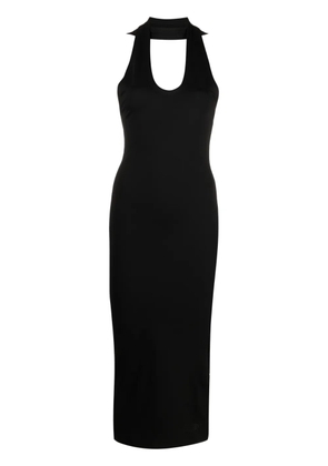 MM6 Maison Margiela crisscross halterneck midi dress - Black