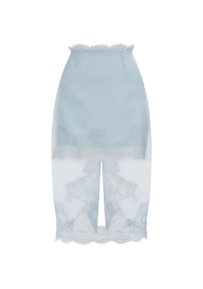 Aje Ophelia lace-trim midi skirt - Blue