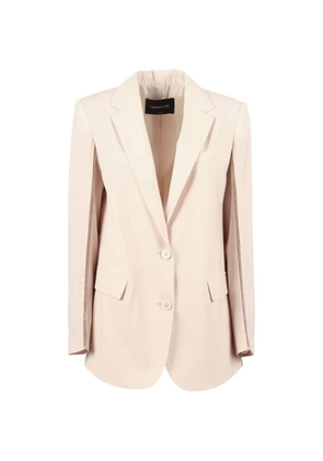 Fabiana Filippi embellished-sleeve oversized blazer - Pink