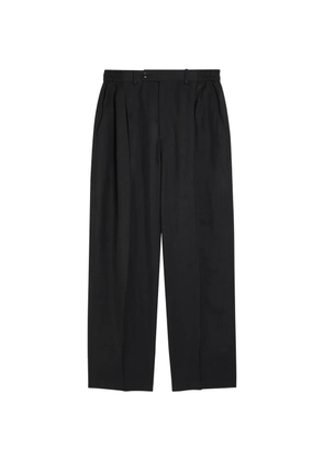 MKI Miyuki Zoku pleated elasticated-waistband trousers - Black