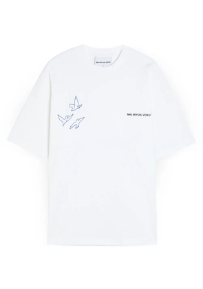 MKI Miyuki Zoku Flight bird-print T-shirt - White