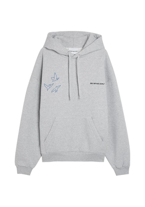 MKI Miyuki Zoku Flight bird-embroidered hoodie - Grey