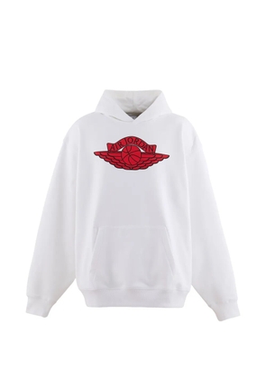 SAINT MXXXXXX graphic-print fleece hoodie - White