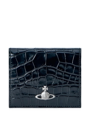 Vivienne Westwood croc-embossed Orb bifold wallet - Black