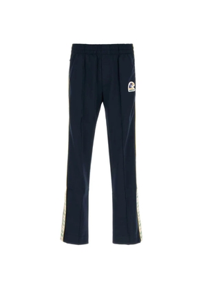 Casablanca Laurel logo-patch side-stripe track pants - Blue