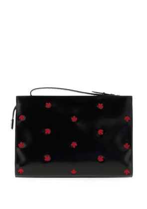 DSQUARED2 maple-leaf leather tote bag - Black
