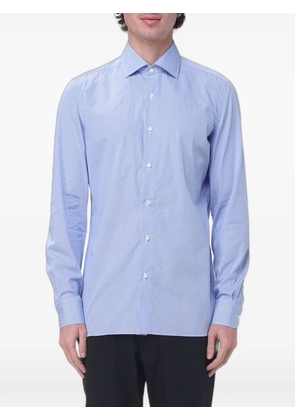 Luigi Borrelli checked long-sleeve shirt - Blue