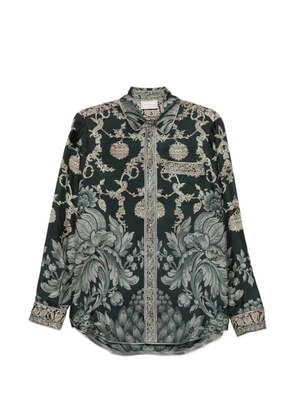 Pierre-Louis Mascia floral-print silk shirt - Black