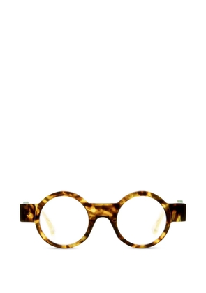 Kuboraum I02 round-frame glasses - Brown