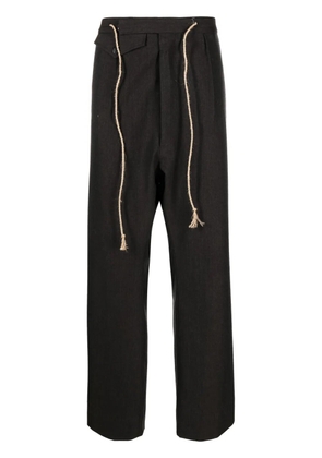 Maison Margiela drawstring-waist wool trousers - Brown
