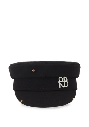 Ruslan Baginskiy logo-embroidered baker boy cap - Black