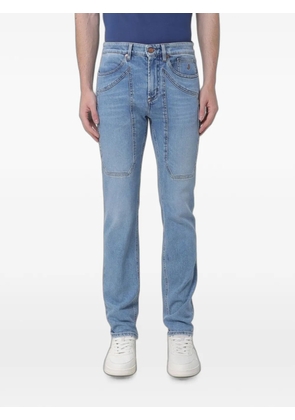 JECKERSON patch-detail skinny-fit jeans - Blue