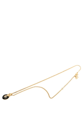 Christian Dior Pre-Owned 20th Century Gold Plated Enamel Strass Tear Drop Pendant Necklace costume necklace