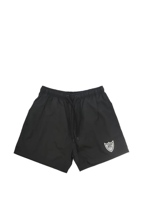 Htc Los Angeles logo-patch drawstring swim shorts - Black