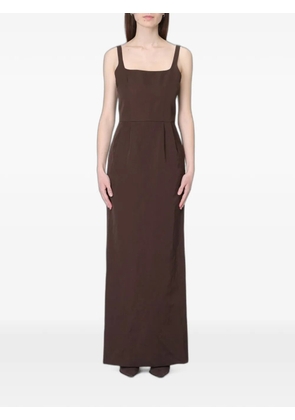 Ter Et Bantine pleated square-neck maxi dress - Brown