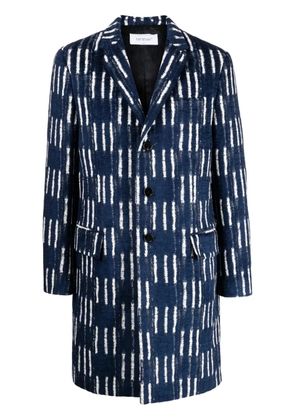Off-White Shibori jacquard coat - Blue