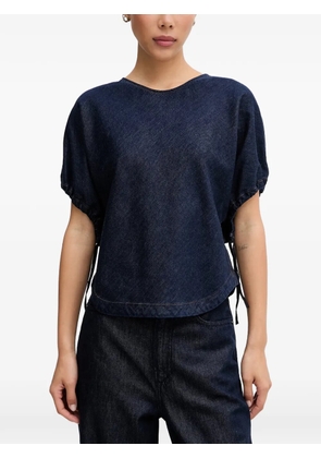 rag & bone Laura drawstring-sleeve denim top - Blue