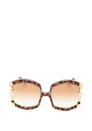 ANNA-KARIN KARLSSON La Vie En Rose geometric-frame sunglasses - Brown