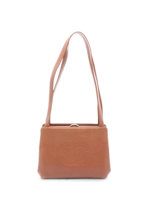 CHANEL Pre-Owned 1997-1999 CC Caviar-leather shoulder bag - Brown