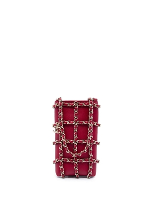 CHANEL Pre-Owned 2020 Lambskin Tech Me Out Clutch With Chain crossbody bag - Red
