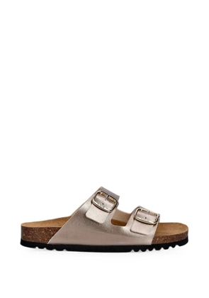 Scholl Josephine buckle-fastening metallic sandals - Neutrals