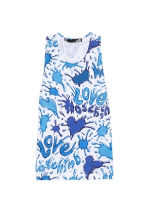 Love Moschino graffiti-print top - White