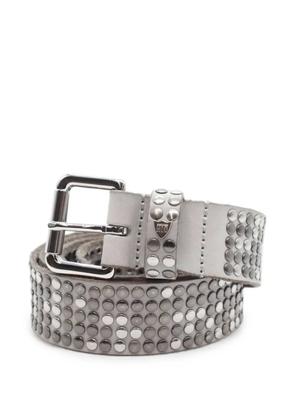Htc Los Angeles stud-embellished leather belt - Grey