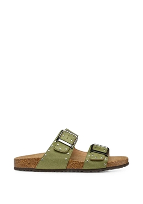 Geox Brionia studded buckle-fastening slides - Green