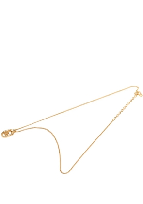 Christian Dior Pre-Owned 20th Century Gold Plated CD Logo Oval Pendant Necklace costume necklace