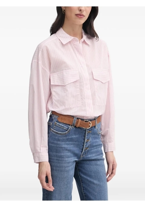 Benetton striped pocket-detail shirt - Pink
