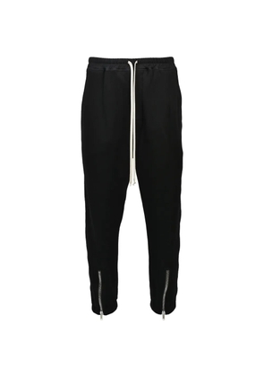 Rick Owens drawstring zip-detail track pants - Black