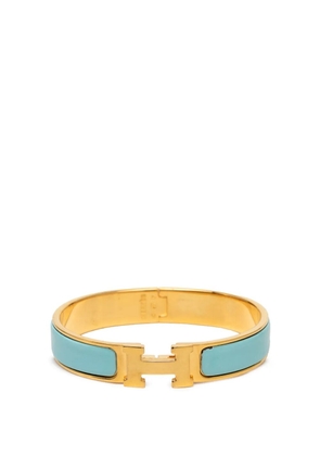Hermès Pre-Owned 20th Century Narrow Enamel Clic H Bracelet GM costume bracelet - Blue