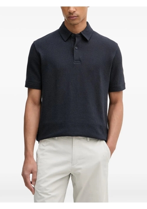 Marc O'Polo textured short-sleeve polo shirt - Blue