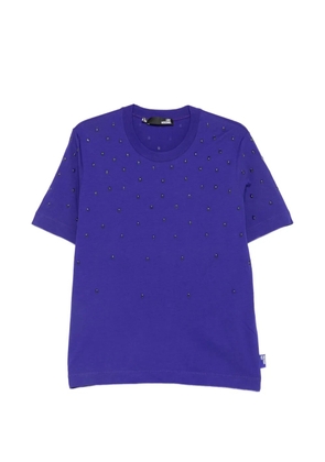 Love Moschino bead-embellishment T-shirt - Purple
