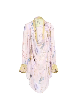 Elie Saab garden-print silk blouse - Pink