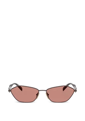 Prada Eyewear geometric-frame sunglasses - Brown