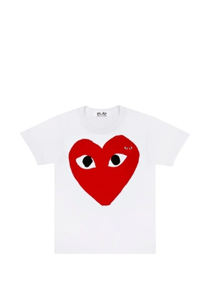 Comme Des Garçons Play Kids logo-patch T-shirt - White