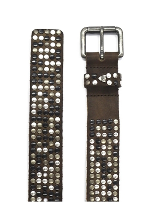 Htc Los Angeles 5.000 STUDS leather belt - Brown