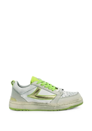 Htc Los Angeles Starlight metallic leather sneakers - White