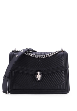 Bvlgari Pre-Owned Serpenti Forever Shoulder Bag Quilted Leather Small crossbody bag - Black